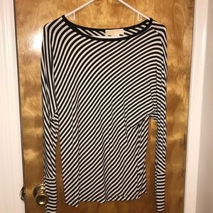 Black and white stripped Michael kors top